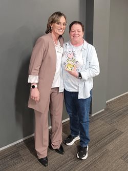 Two women pictured. Left is Amy Elliott and on the right is Liz Hueben.